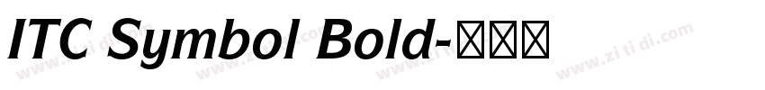 ITC Symbol Bold字体转换